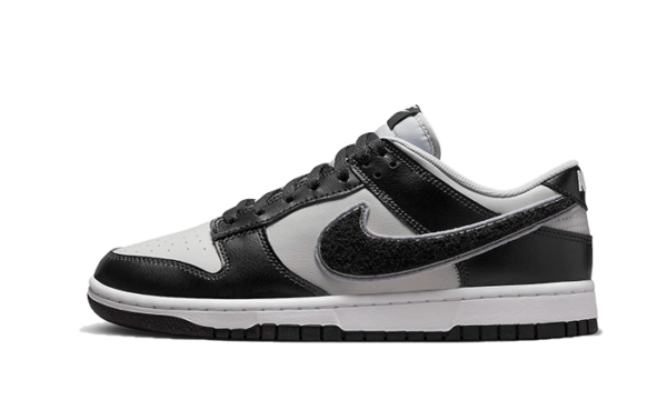 Nike Dunk Low Chenille Swoosh Grey Black - DQ7683-001 - 1