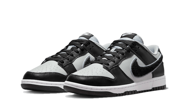 Nike Dunk Low Chenille Swoosh Grey Black - DQ7683-001 - 2
