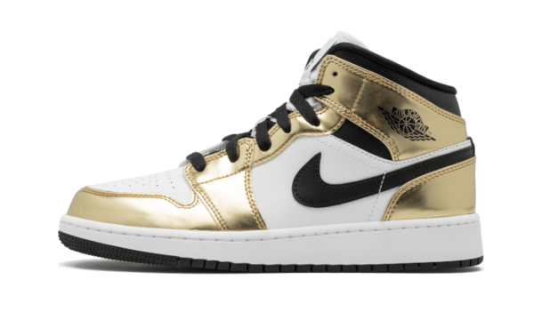 Air Jordan 1 Mid White Metallic Gold - DC1419-700 / DC1420-700 - 1