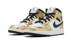 Air Jordan 1 Mid White Metallic Gold - DC1419-700 / DC1420-700 - 2
