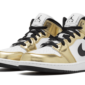 Air Jordan 1 Mid White Metallic Gold - DC1419-700 / DC1420-700 - 2
