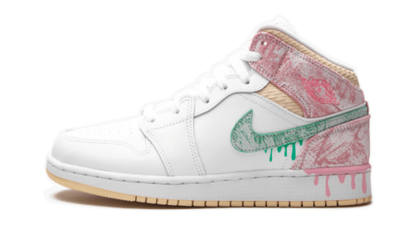 Air Jordan 1 Mid SE Paint Drip - DD1666-100 - 1