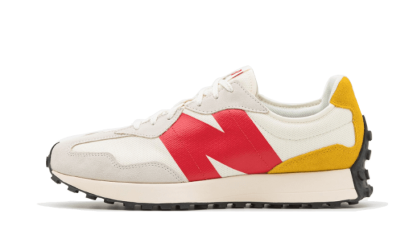 New Balance 327 Cream Yellow Red - NE215O0AB-A18 - 1