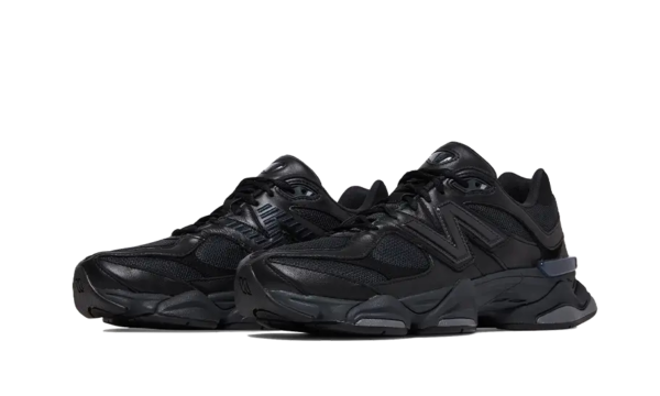 New Balance 9060 Triple Black Leather - U9060NRI - 2