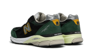 New Balance 990 V3 Black Green Yellow - M990CP3 - 3