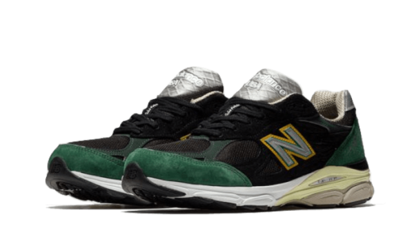 New Balance 990 V3 Black Green Yellow - M990CP3 - 2