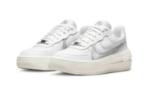 Nike Air Force 1 Low Platform Summit White Metallic Silver - DJ9946-101 - 2