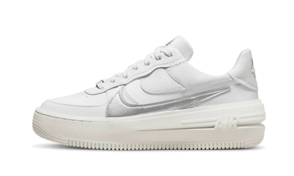 Nike Air Force 1 Low Platform Summit White Metallic Silver - DJ9946-101 - 1