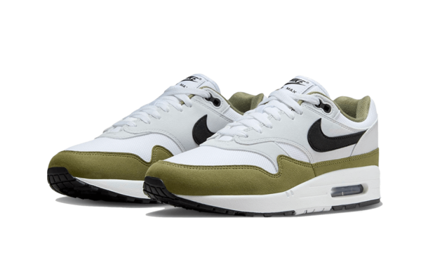 Nike Air Max 1 White Black Medium Olive - FD9082-102 - 2