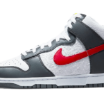 Nike Dunk High Embossed Basketball Grey Red - FD0668-001 - 1