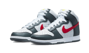 Nike Dunk High Embossed Basketball Grey Red - FD0668-001 - 2