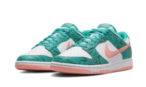 Nike Dunk Low Snakeskin Washed Teal Bleached Coral - DR8577-300 - 2