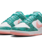 Nike Dunk Low Snakeskin Washed Teal Bleached Coral - DR8577-300 - 2