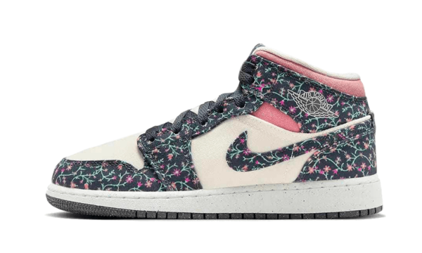 Air Jordan 1 Mid Floral Canvas - FJ3451-001 - 1