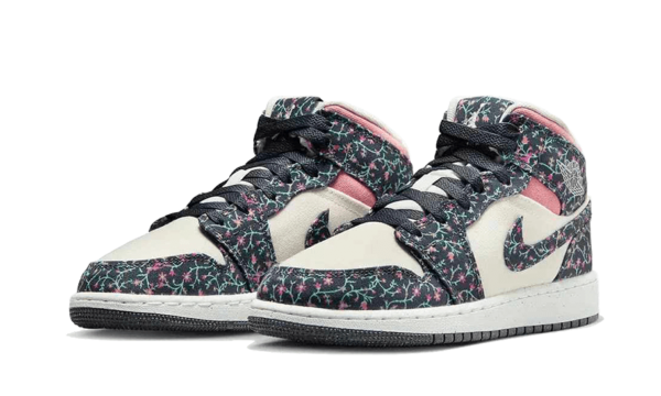 Air Jordan 1 Mid Floral Canvas - FJ3451-001 - 2