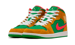 Air Jordan 1 Mid Wheat Watermelon - DX4332-700 - 2