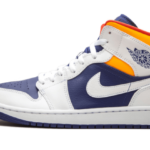 Air Jordan 1 Mid White Laser Orange Deep Royal Blue - 554725-131 - 1