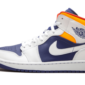 Air Jordan 1 Mid White Laser Orange Deep Royal Blue - 554725-131 - 1