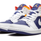 Air Jordan 1 Mid White Laser Orange Deep Royal Blue - 554725-131 - 2